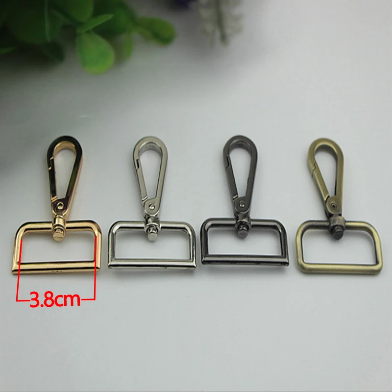 

30pcs/lot 38mm( Interior) Gold, Silver, Gun Black, Bronze Metal Carabiner Swivel Clasps Trigger Clips Snap Hooks for Bag Straps