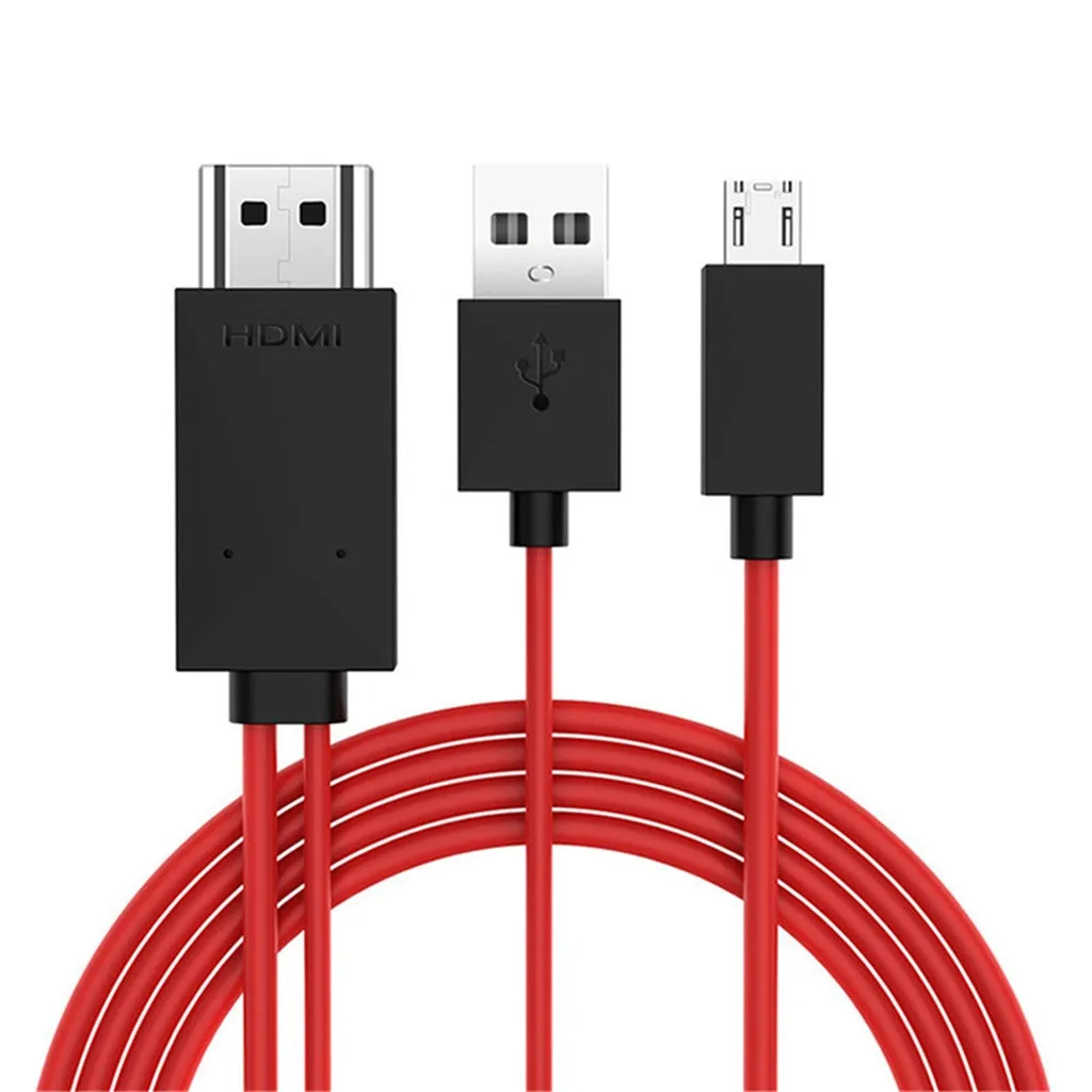 1,8 м 4 к USB C эффектом приближения C зарядкой Micro-USB кабель HDMI HD ТВ адаптеру HDMI/VGA/AV для samsung S5/S4/S3S/NOTE 3 Черные, белые, красные