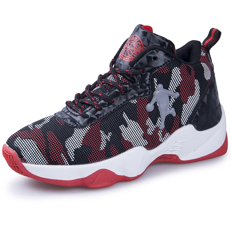 High Quality Thick Sole Non-slip Outdoor Kids Sneakers Boys Basketball Shoes Footwear Rubber Children Sports Shoes Basket 2018