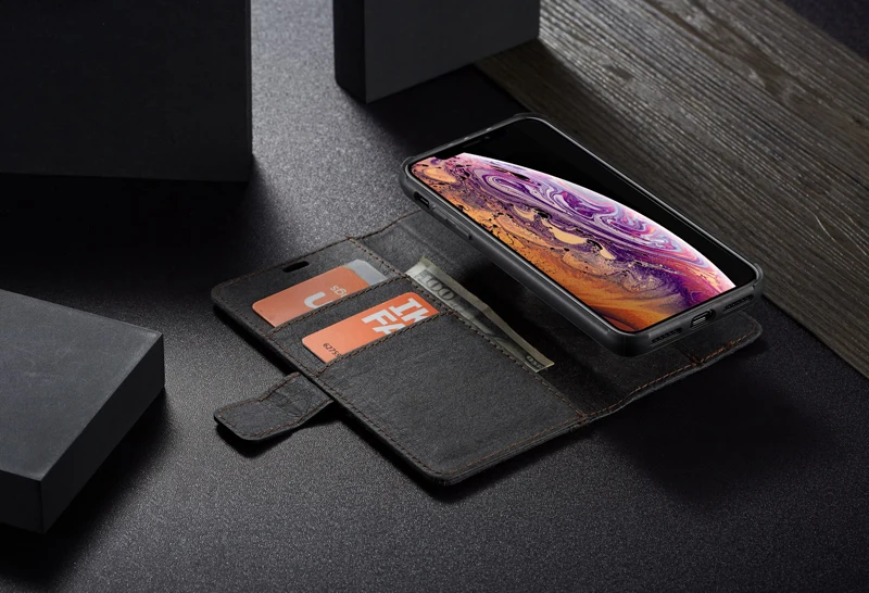 Для Apple iPhone Xs Max Xr X 6 6s 7 8 Plus чехол Магнит флип крафт-бумага кошелек книжная полка Съемная задняя крышка