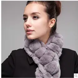 2018 зимние меховые шарфы женские с натуральным кроличьим меховым шарфом с кроличьим мехом шарф оптовая продажа