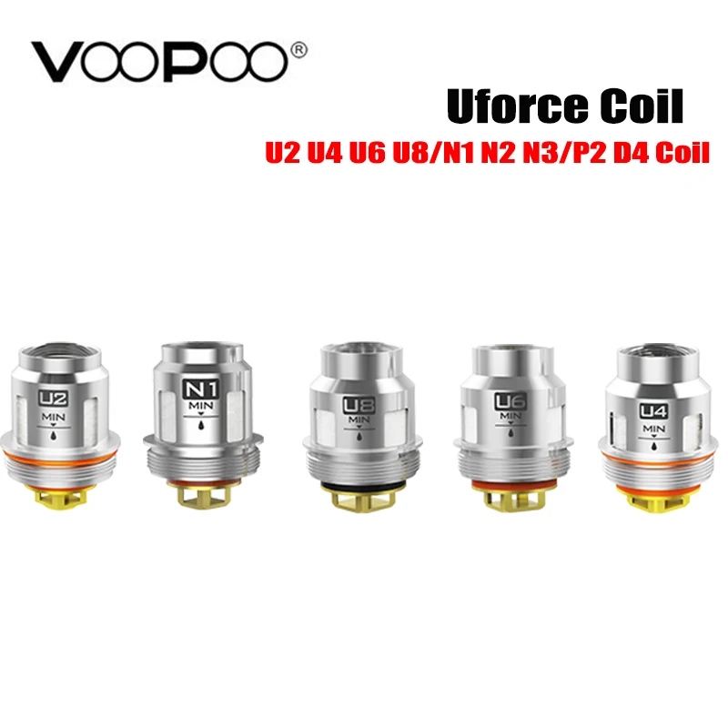 

5pcs/lot VOOPOO Uforce U2 U4 N1 N2 N3 P2 Replacement Coil For Voopoo Uforce Tank Voopoo Drag 2 kit Voopoo Drag mini KIt