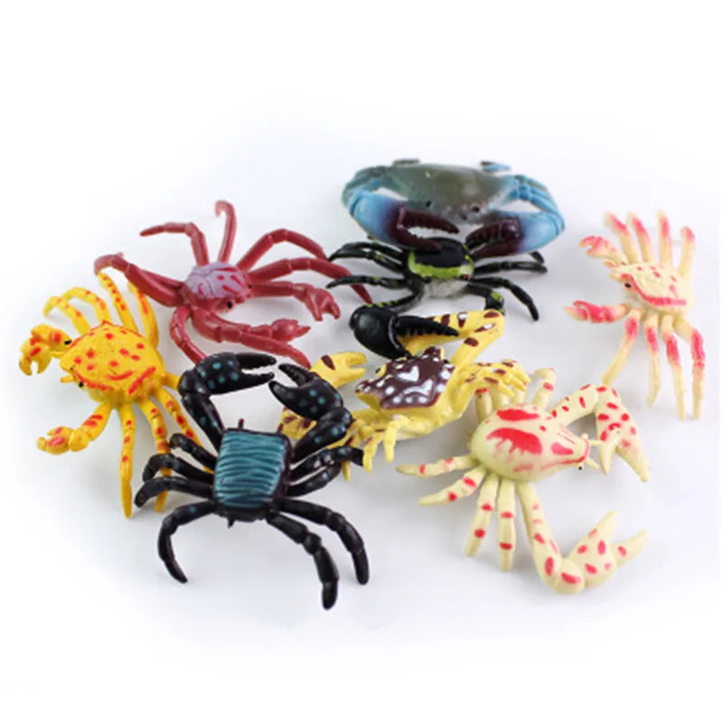 

Marine organism models figures figurines set toys small plastic Simulation Crab Turtles Toad goldfish Early education toys Gift