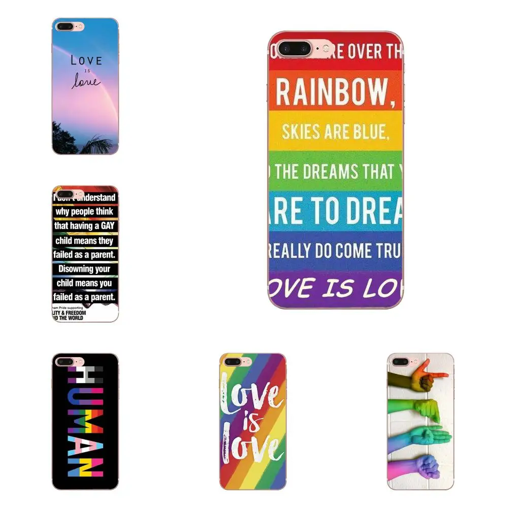 

For Xiaomi Redmi Mi Note 7 8 9 SE Pro Lite Go Play Tpu Phone Case Lgbt Same Love Rainbow