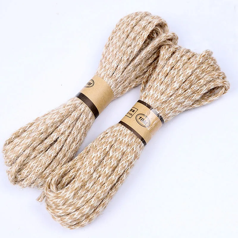 Double Color Natural Hemp Rope Colored Handmade Pet Tie String Twine