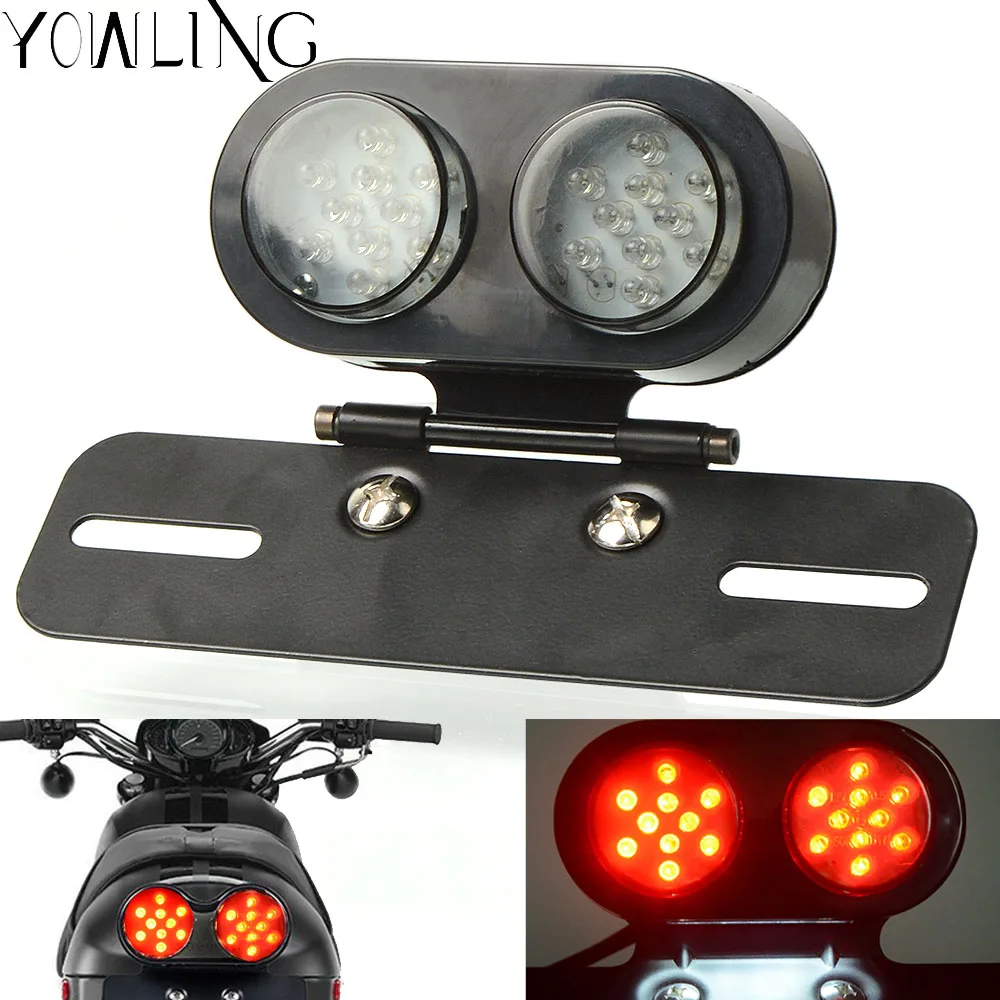 Motorcycle Turn Signal Brake Led Light License Plate Holder Tail Lights Led Brake Tail Lamps For