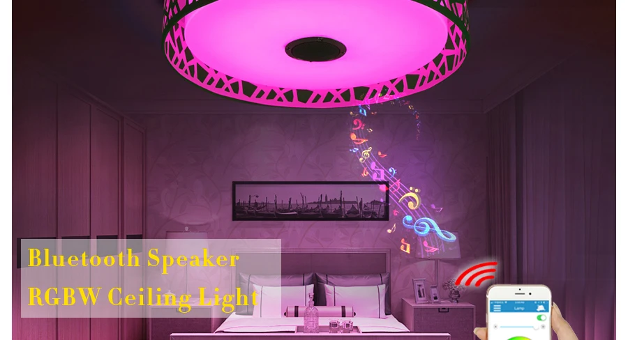 Plafoniere Bluetooth : FÜhrte deckenleuchten lampe musik für schlafzimmer bluetooth