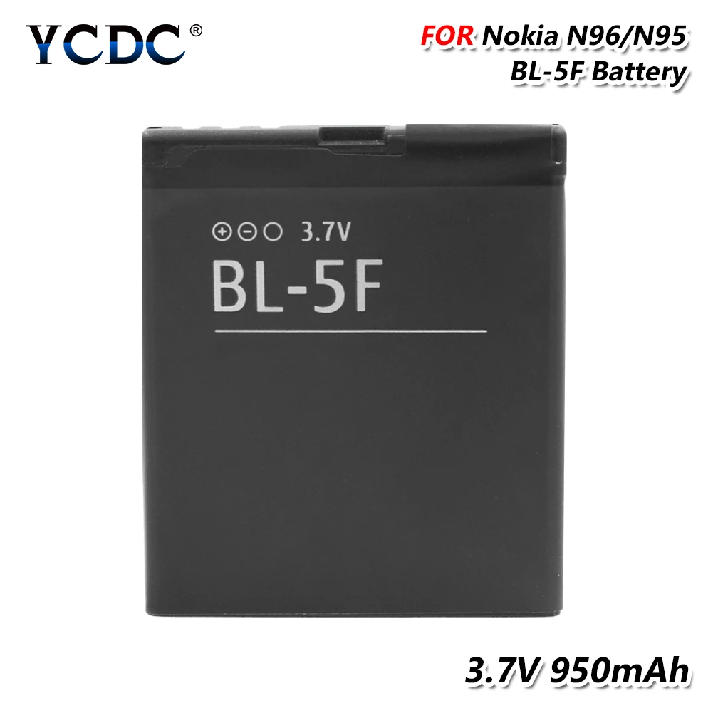 

Phone Battery 3.7V 950mAh BL-5F BL 5F BL5F Lithium Li-ion Rechargeable Battery For Nokia E62/E65/N93I/N72/N93/N95/N96/N98/N99