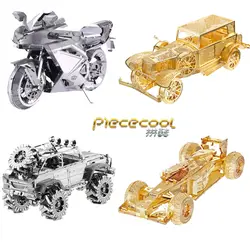 Piececool 3D металлические головоломки модели автомобиля Классический Автомобиль Мотоцикл внедорожник Модель для сборки Сделай Сам модели