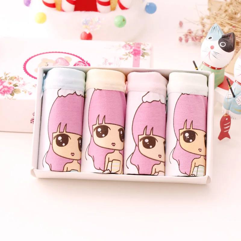 

4pcs girl panties fashion children panties girls cartoon briefs female child underwear cartoon panties children clothing Tobani