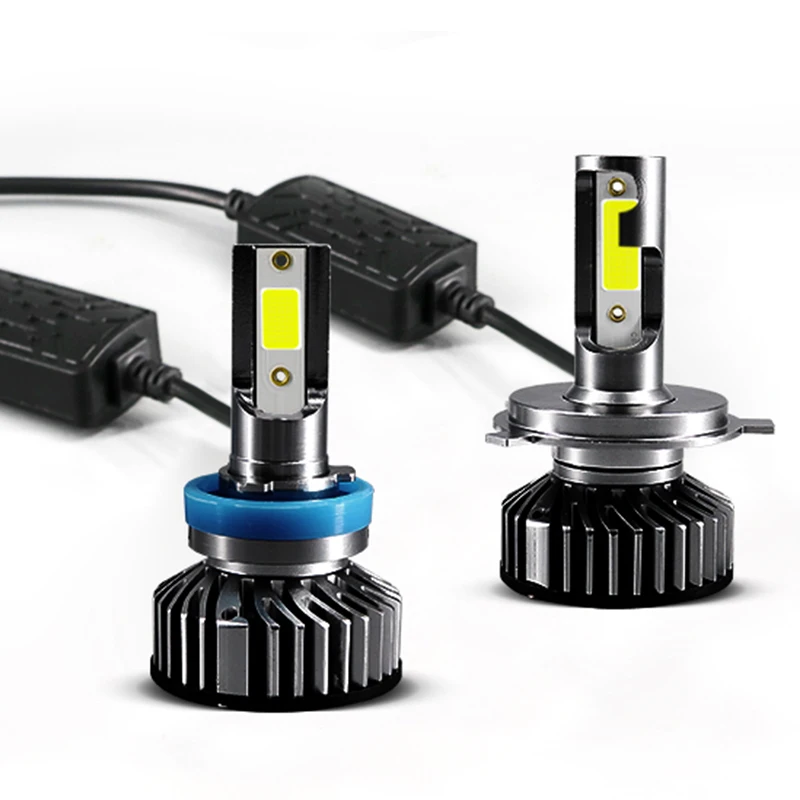 Турбо led h4 мини фара лампа 9005 h8 9006 h11 h7 светодиодная автомобильная 5000 k 50 w 10000lm