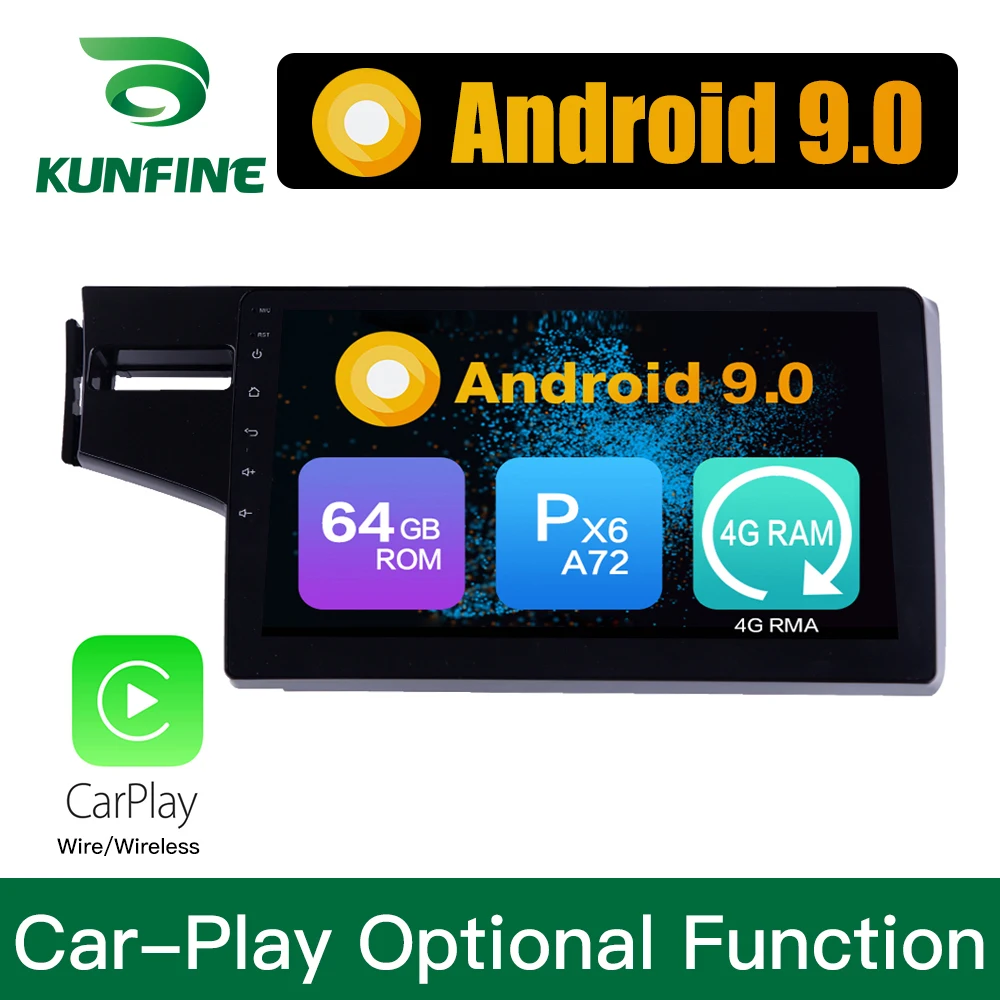 Android 9 0 Ram 4G Rom 64G PX6 Cortex A72 автомобильный DVD GPS мультимедийный плеер стерео для Honda FIT