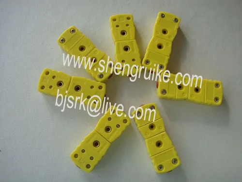 

K Miniature thermocouple connector Yellow color thermocouple connector