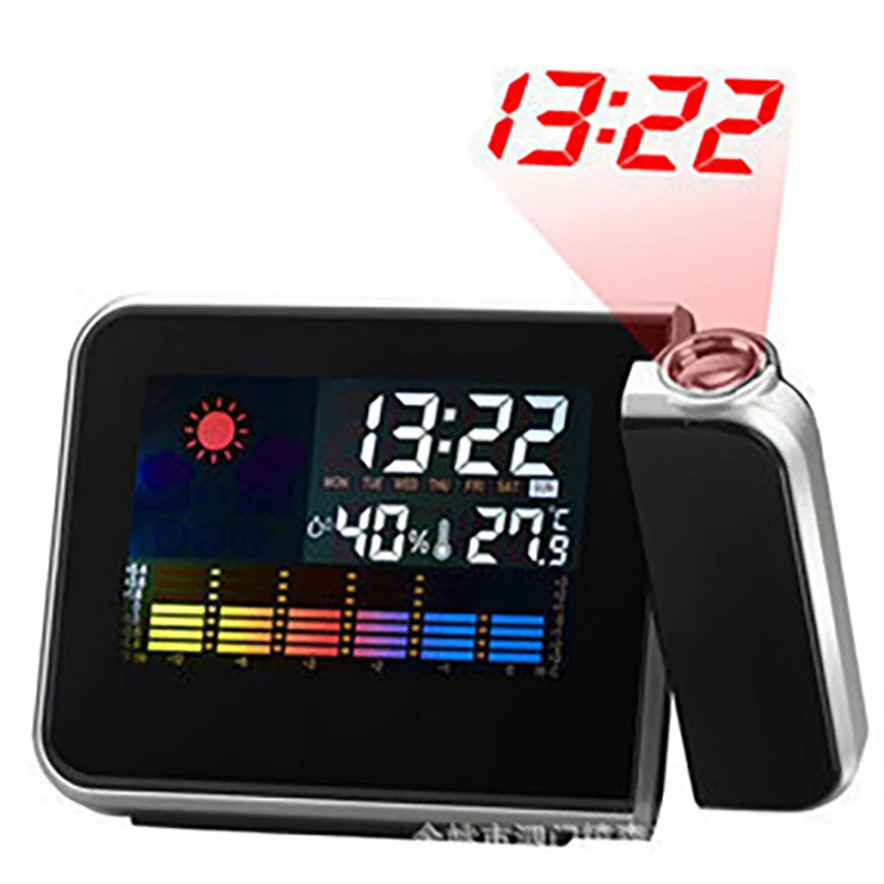

Weather forecast projection clock color weather forecast temperature and humidity projection alarm clock