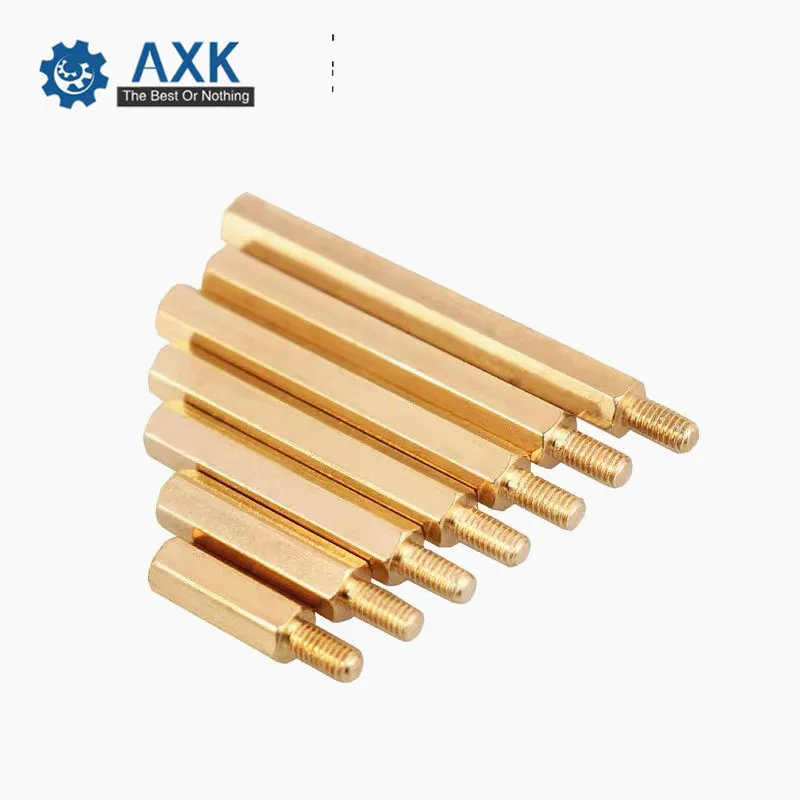 

20Pcs M2.5/M3/M4 Copper Brass Pillars Standoff Circuit Spacer PCB Board Nut Screws Hex Round Single Cylinder Head/Hexagon pillar