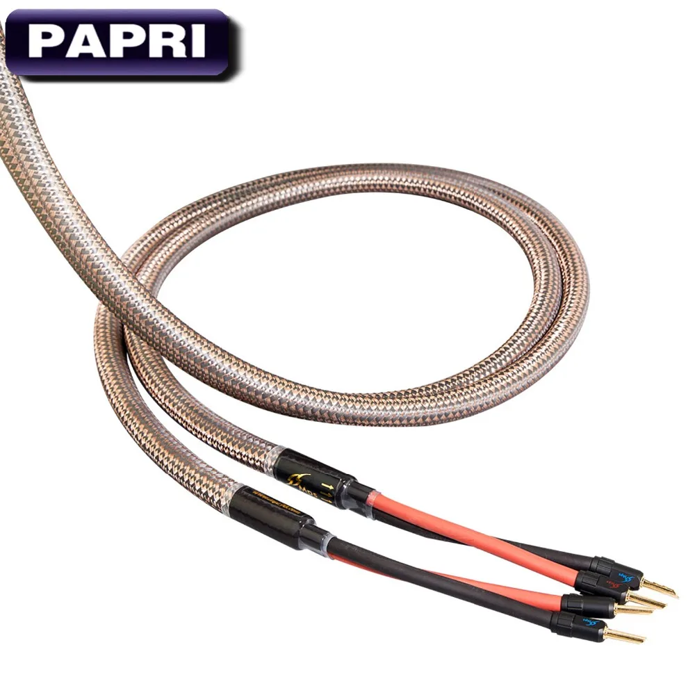 PAPRI MPS E-330 MK2 SP Gold Plated Banana Speaker Connector Plugs 99.99997% OCC Audio Cable HiFi Amplifier Wire