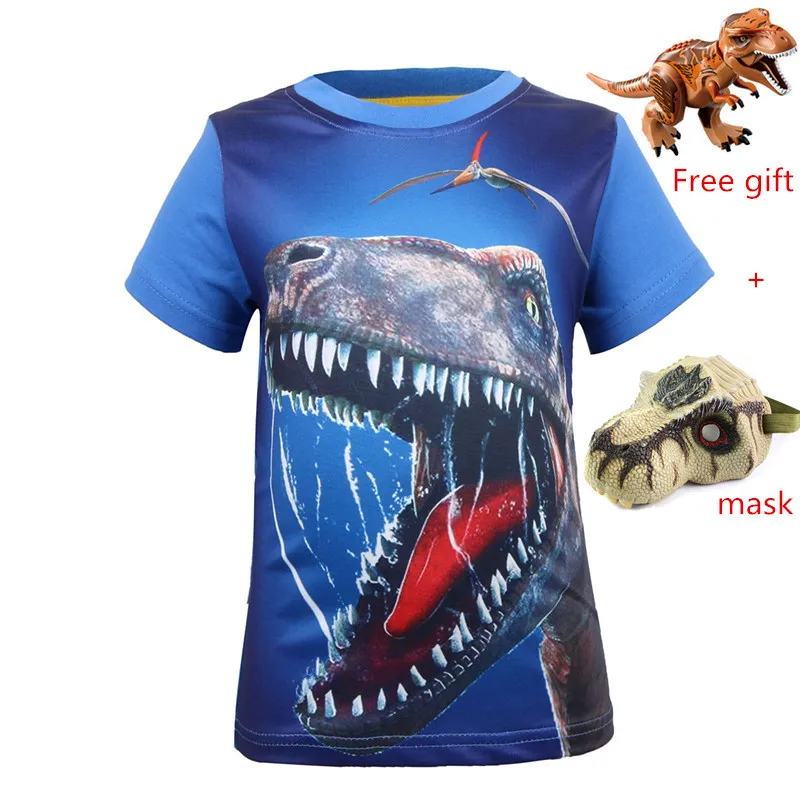 Дети динозавров футболка для девочек футболка для мальчиков «Мир Юрского периода» 2 Fallen Королевство Парк Юрского периода детская футболка Футболки короткий рукав - Цвет: x8331blueset