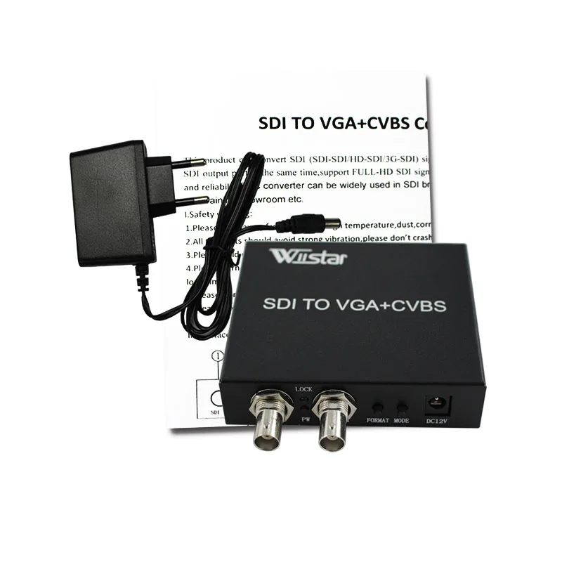 Конвертер SDI в VGA CVBS/AV поддержка 1080P для монитора/камеры/дисплея бесплатная