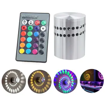

Brand New Colorful RGB Spiral Hole Wall Lamp Surface Install LED Light Luminaire Lighting