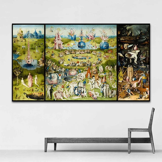 Сад земного восхищения и ад от hieronimus Bosch детали HD парусиновая живопись с принтом