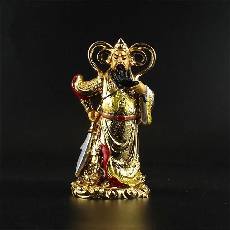 Смоляная позолоченная картина Guan Gong Bodhisattva The Marquis Yu статуи Будды Молящиеся