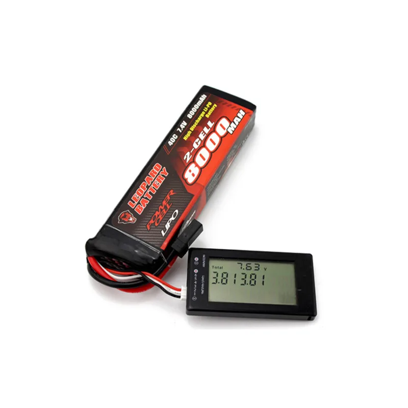 

New LEOPARD Power 7.4V 8000mAh 40C 2S For TRX Plug Lipo Battery for TRAXXAS SUMMIT RC Car Boat Models High Quality