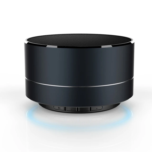 LED Metal Wireless Speaker Bluetooth Speakers Bass with Microphone Portable Mini Support TF Card 