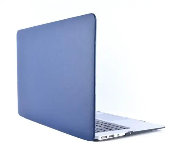 Модный чехол из искусственной кожи для ноутбука Apple MacBook Air Pro retina 11 12 13 15 16, чехол для Mac 11,6 13,3 15,4 Touch Bar - Цвет: dark blue