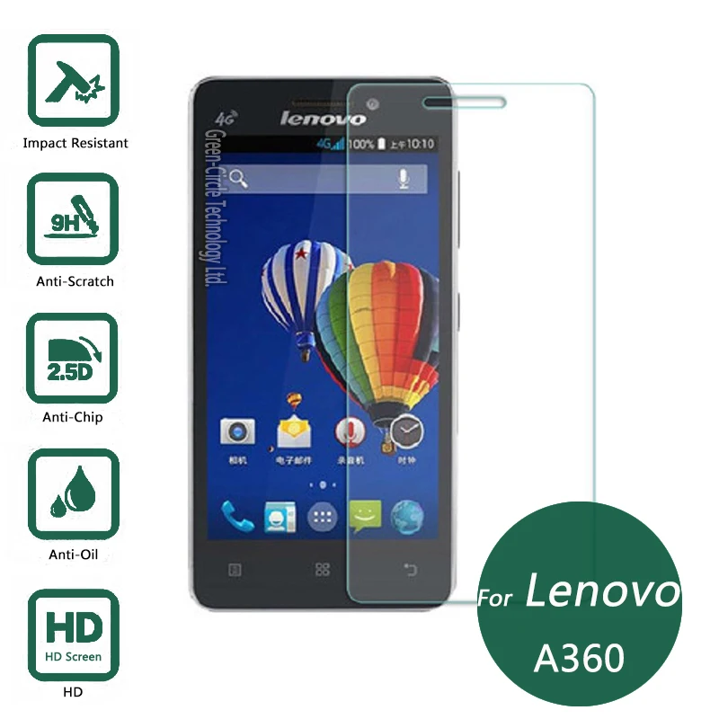 Для Lenovo A360 закаленное стекло Экран протектор 9 H 0.26 мм 2.5 защитной пленкой на A360T 360 |