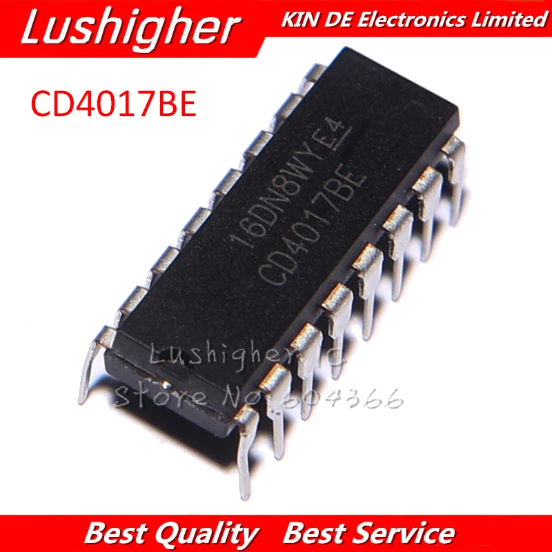 10pcs CD4017 DIP16 CD4017B DIP CD4017BE new original free shipping-in ...