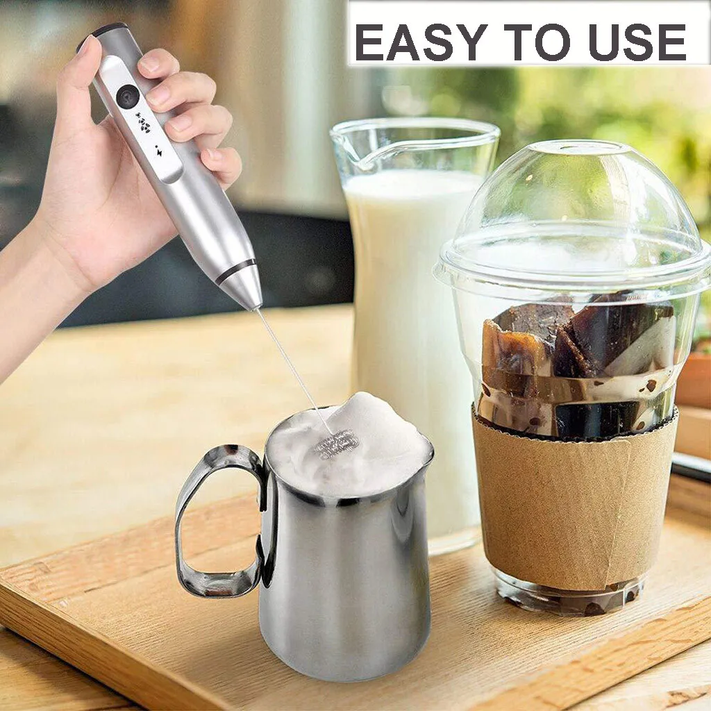 

Supreme Electric Egg Beater Rechargeable Powerful Motor Milk Frother Coffee Milk Tea Stir Beater Baking Cream Foam Drink Mixer