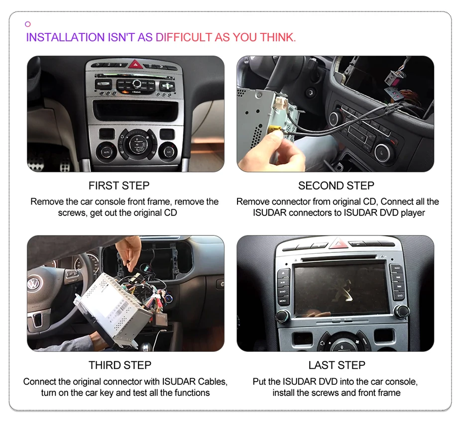 Sale Isudar H80 Car Multimedia player Android 8.0 2 Din Autoradio For Peugeot 308/408 For Parrot Bluetooth Voice Control DSP GPS DVR 24