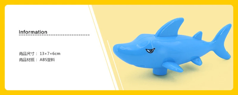 DIY Big Particles Model Building Blocks Ocean Animal whale penguin shark Bricks accessory Compatible with Duploe Toy for children (8)