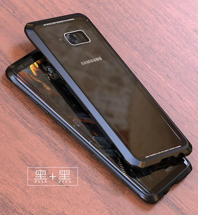 LUPHIE чехол для samsung Galaxy S8 S9 Plus чехол для телефона металлический ПК Бампер прозрачная стеклянная задняя крышка для samsung S9 S8 Plus Coque