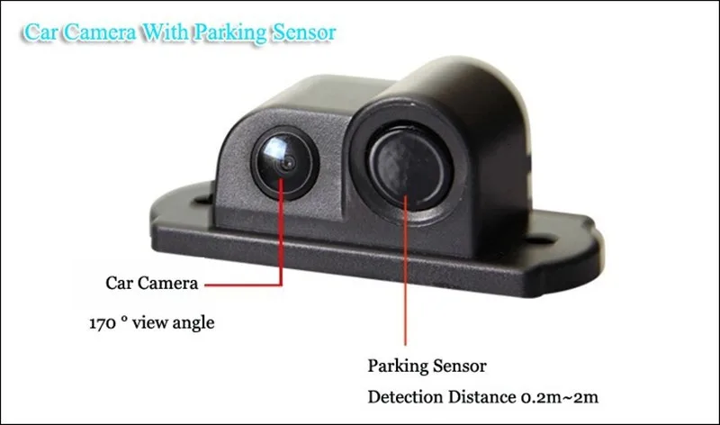 Универсальная 2 в 1 автомобильная парковочная камера заднего вида, высокая четкость, ночное видение, реверсивный радар, высокое качество