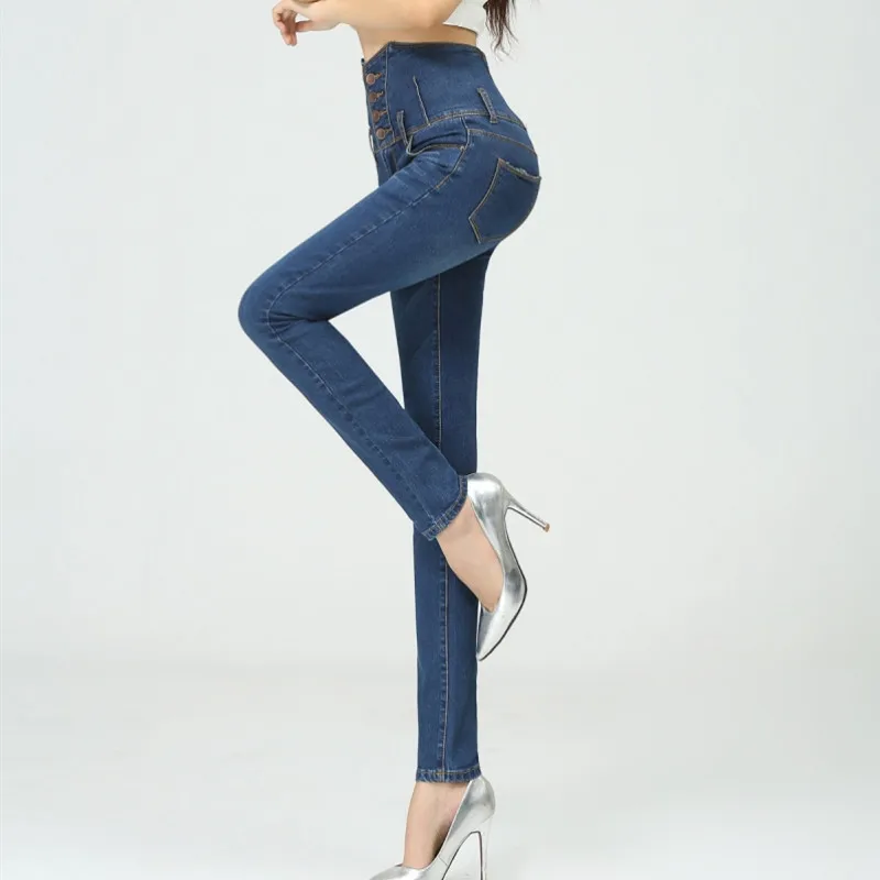 Новинка, весенние женские джинсы, джинсы с высокой талией, модные облегающие джинсовые длинные Зауженные Брюки Для Женщин, джинсы Camisa Feminina, женские брюки