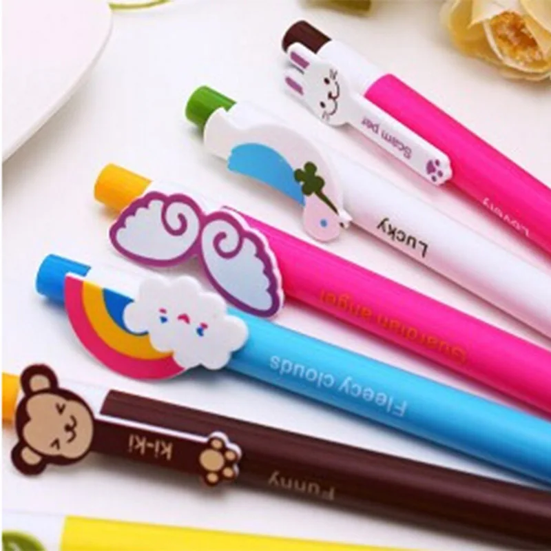 6 шт./лот шариковая ручка rainbow monkey kawaii Канцтовары canetas escolar школьные и офисные