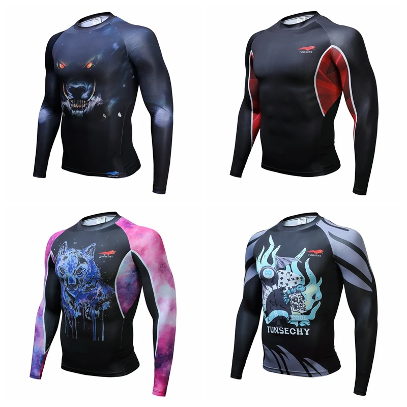 

Wolf 3D Print T Shirt Muscle Compression Sport Fitness Tops Elasticity Gym Tee Large Size 4XL Streetwear Unisex Drop Shipping
