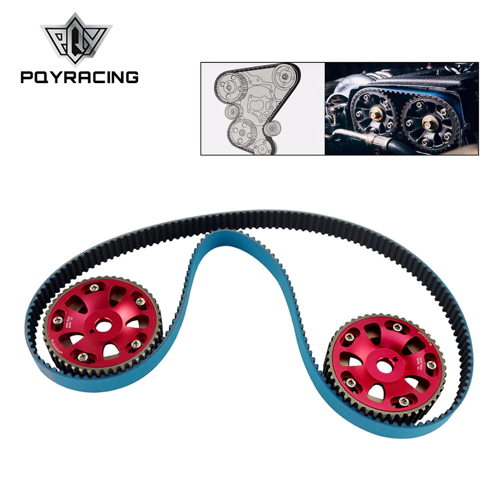 

PQY - HNBR Racing Timing Belt +1 Pair Adjustable Cam Gear FOR 86-93 Toyota Corolla MR2 PQY-TB1009+6533R