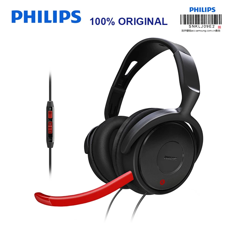 Philips SHG7980 проводные наушники Поддержка видео и игры wiht 3,5 мм разъем микрофонный провод управления для видео-чата официальный тест