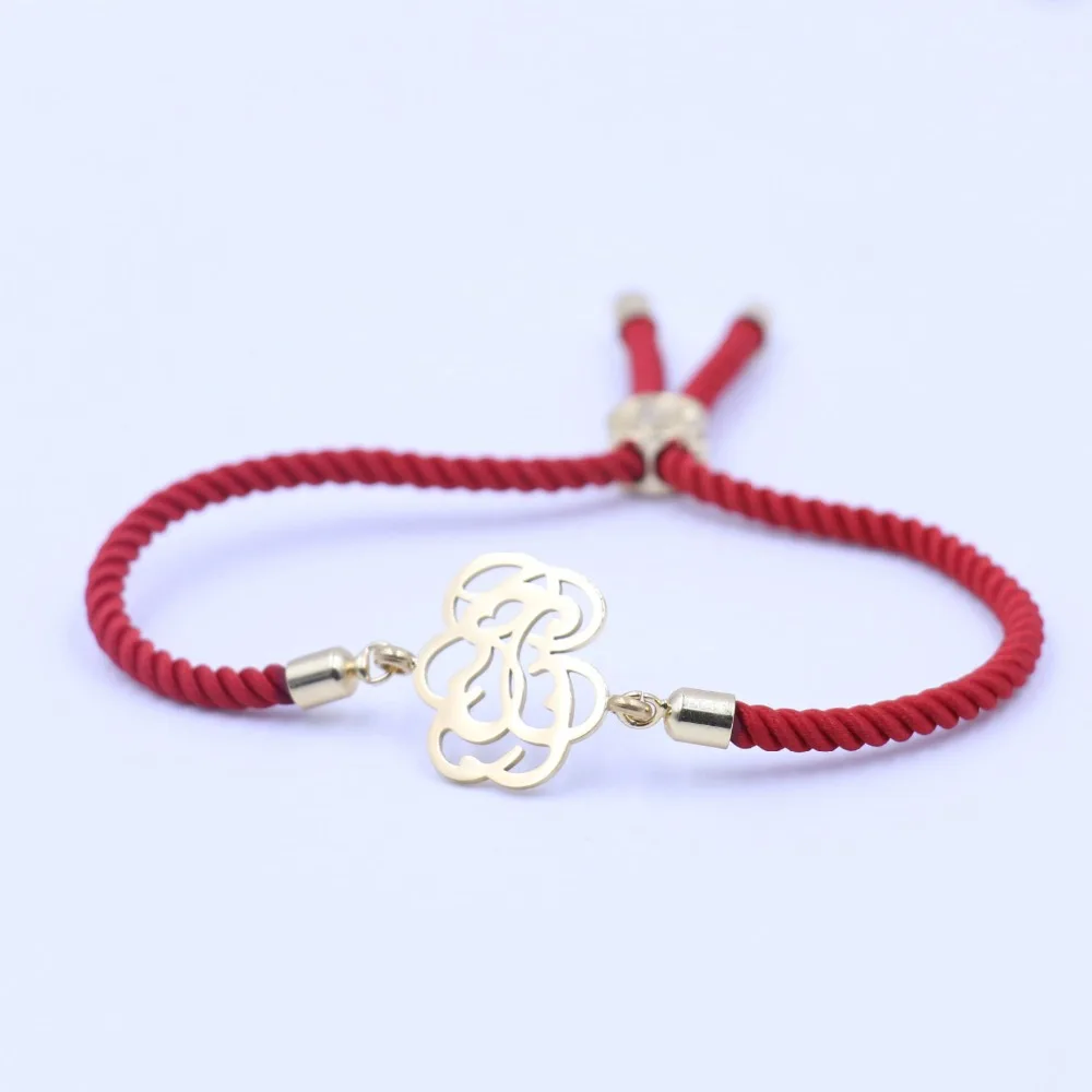

Red Rope Chain Charm Bracelets Animal Bird Owl Star Gold Bracelet For Women Girl Adjustable Jewelry