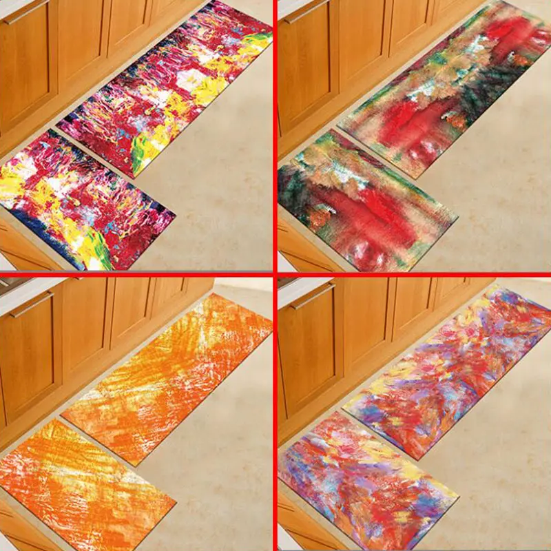 

Nordic Style Kitchen Rugs Personality Pattern Blanket 3d Printed Carpets Comfortable And Natural Restaurant Floor Mats