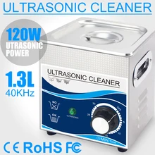 1.3L Ultrasonic Cleaner 120W 60W Transducer Stainless Steel Bath 110V/220V Home Use Ultrasonic Cleaning Machine for Small Parts 1.3L Ultrasonic Cleaner 120W 60W Transducer Stainless Steel Bath 110V/220V Home Use Ultrasonic Cleaning Machine for Small Parts