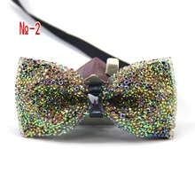 Модный высококачественный Банкетный Свадебный галстук Звездные бриллианты красочные изысканные мужские и женские галстуки-бабочки Рождественский подарок для мужчин