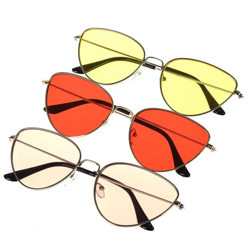 1 x Солнцезащитные очки трендовые Новые Кошачий глаз металлические солнцезащитные очки ретро очки для мужчин и женщин модные очки и аксессуары вечерние