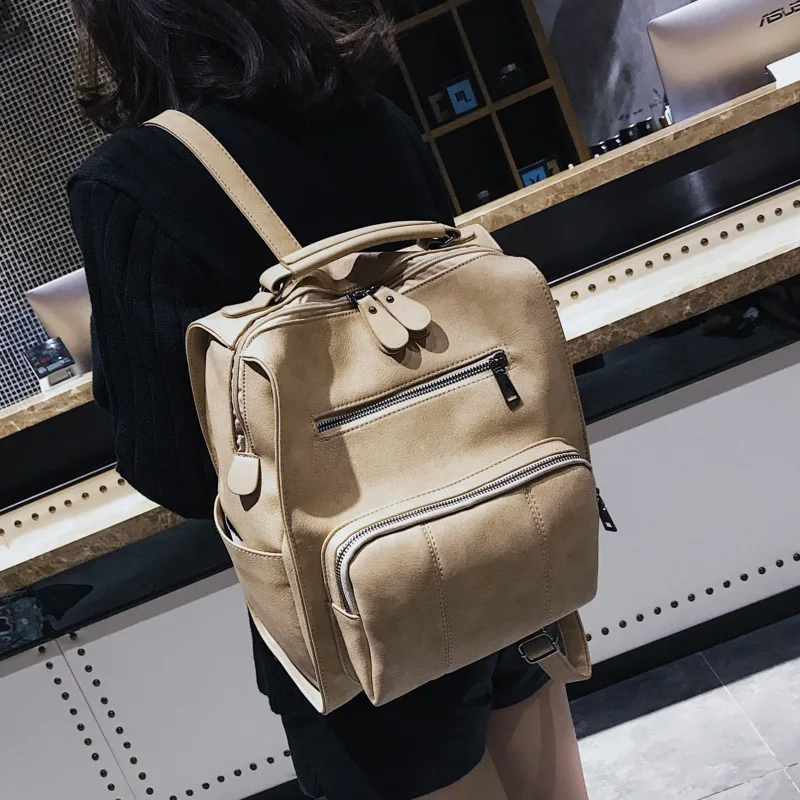 Британская простая сумка женская из искусственной кожи для отдыха рюкзак Винтаж туристические рюкзаки корейской рюкзак подросток