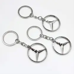 3 шт. сплав автомобиля логотип кольцо кулон держатель ключ для Mercedes Benz