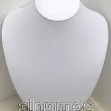 Распродажа один большой 7*" белый кожзам ювелирное стойка-витрина для ожерелий BUST-who111 /розничная