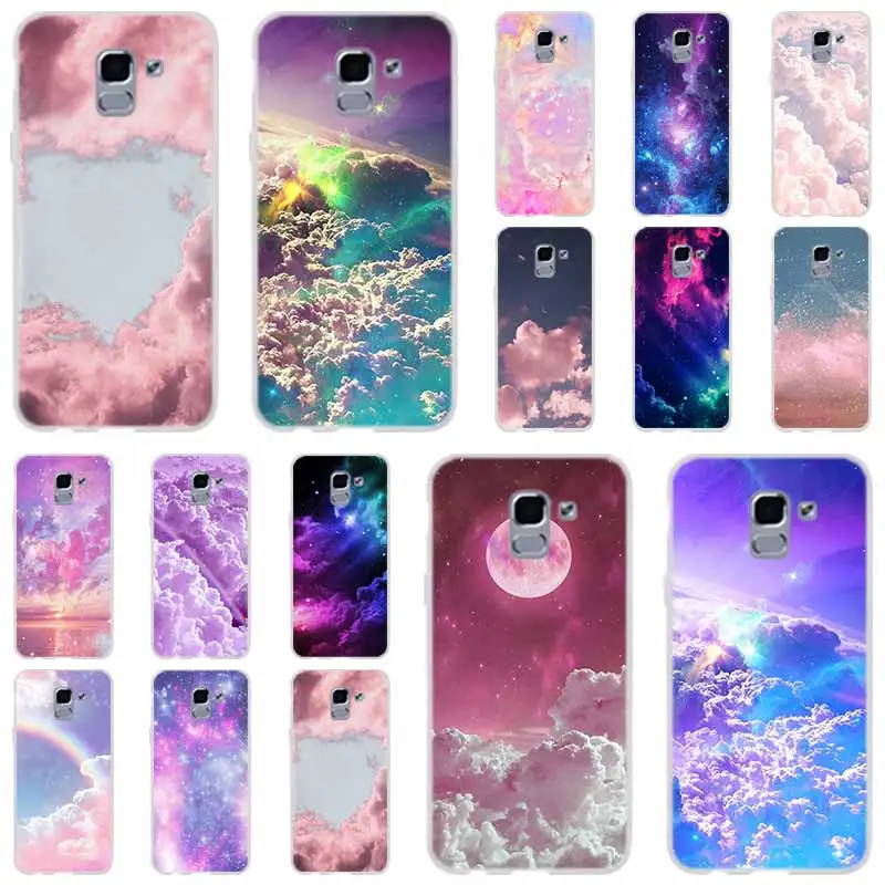 Милый чехол для телефона kawaii sky space мягкий силиконовый Samsung Galaxy j6 J8 J7 J5 J3 J4 Plus 2018 2017