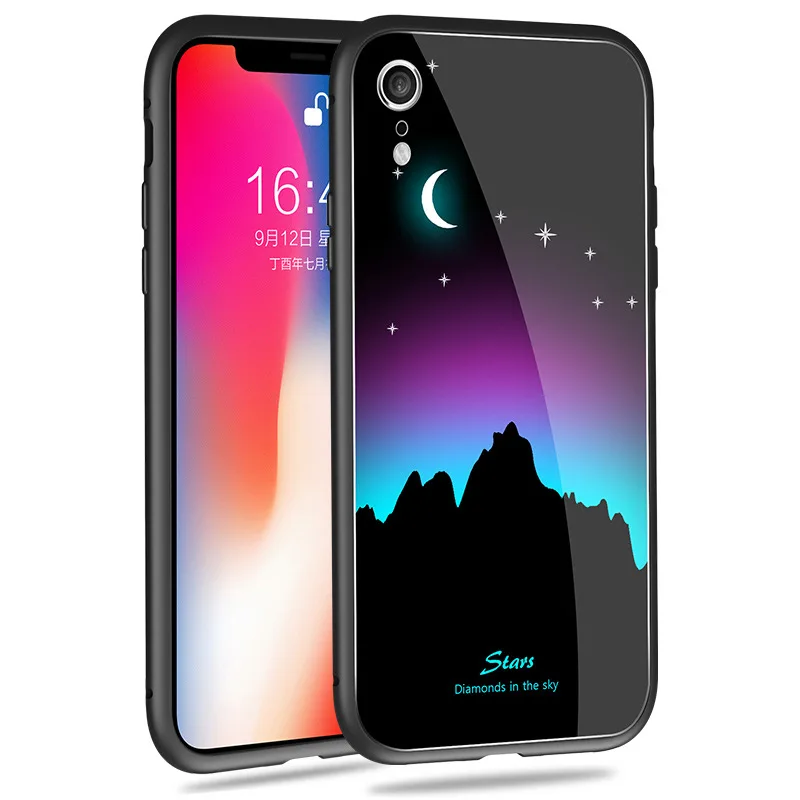 New Mobile Phone Case For iPhone 6 7 8 Plus X XS MAX Luxury TPU Protect Shell Cute Luminous Glass Cases SMSNXY | Мобильные телефоны